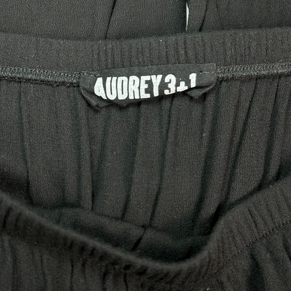 Audrey 3+1 Strapless Tube Jumpsuit Small Boho Flowy High Low Overlay Black - Picture 3 of 4